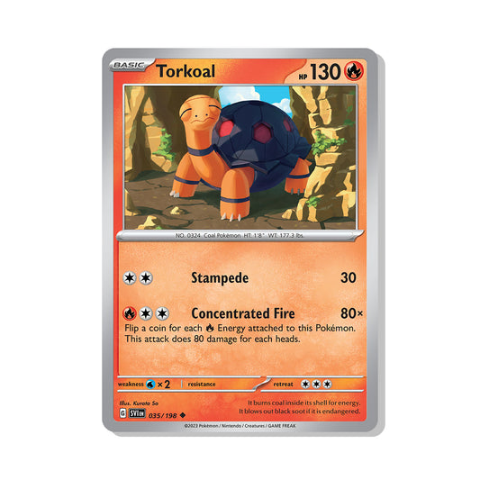 Torkoal Pokémon Scarlet & Violet - Reverse Holo kaart | Engels