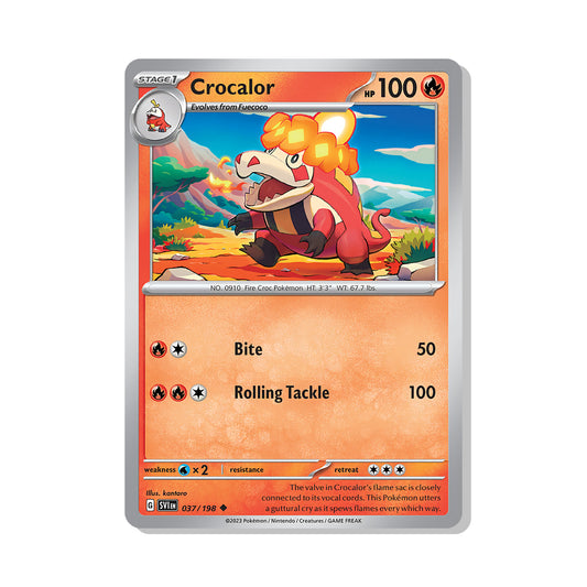 Crocalor Pokémon Scarlet & Violet - Reverse Holo kaart | Engels