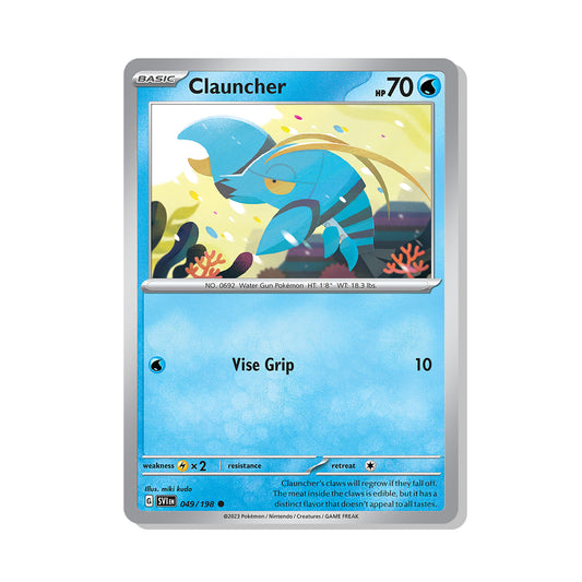 Clauncher Pokémon Scarlet & Violet - Normal kaart | Engels