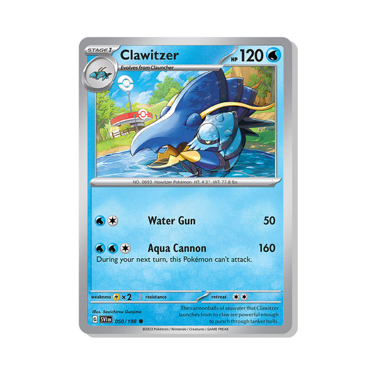 Clawitzer Pokémon Scarlet & Violet - Normal kaart | Engels