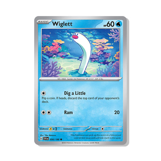 Wiglett Pokémon Scarlet & Violet - reverse Holo kaart | Engels