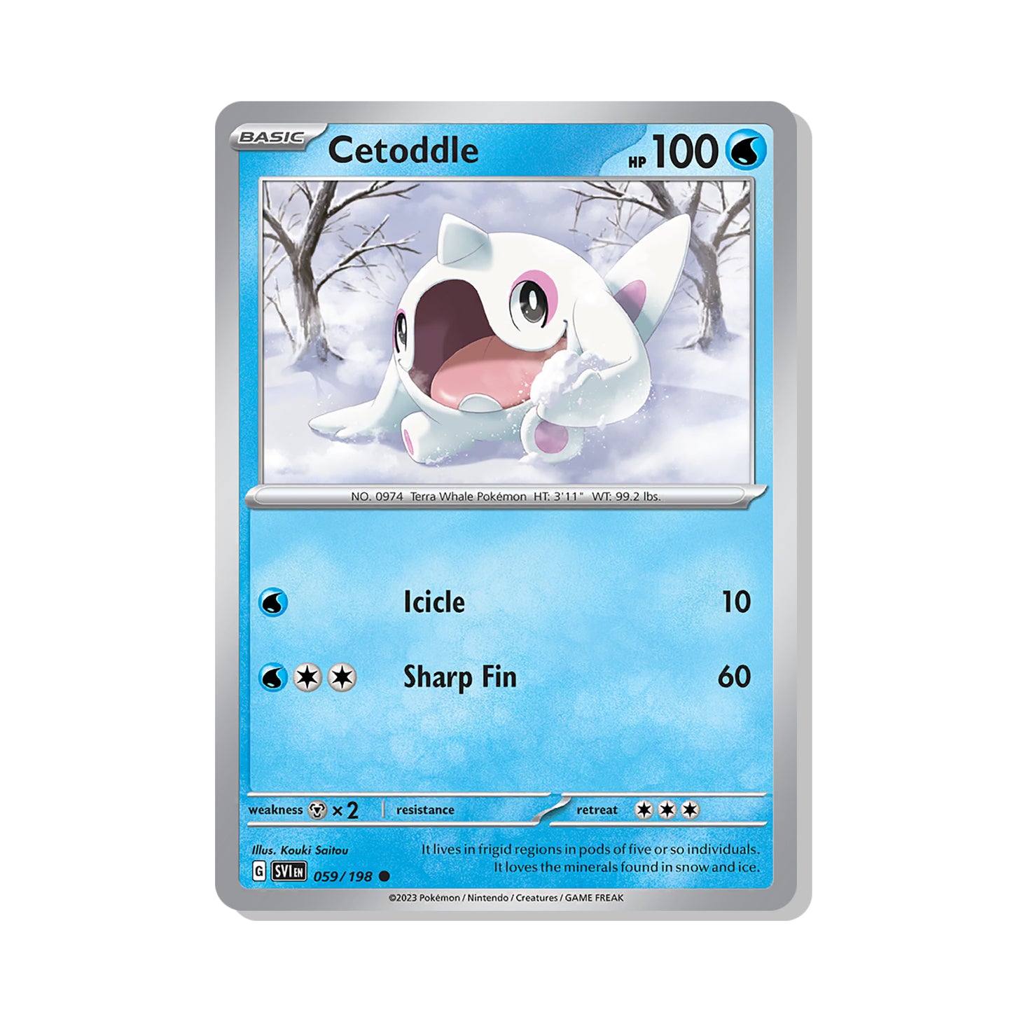 Cetoddle Pokémon Scarlet & Violet - Normal kaart | Engels