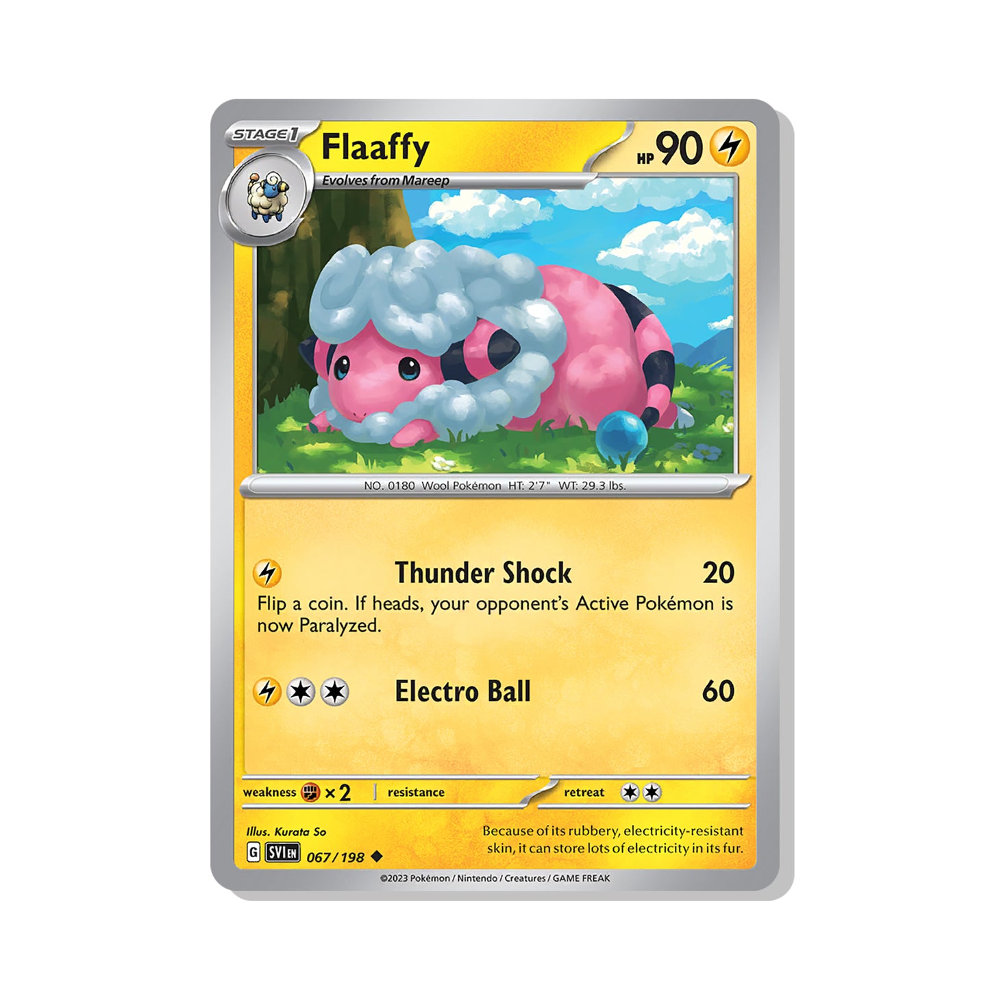 Flaaffy Pokémon Scarlet & Violet - Reverse Holo kaart | Engels