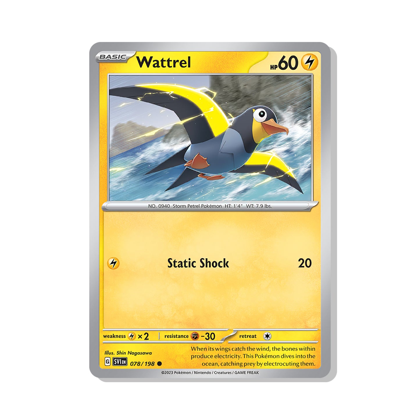 Wattrel Pokémon Scarlet & Violet - Normal kaart | Engels