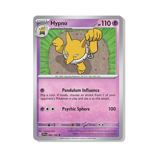 Hypno Pokémon Scarlet & Violet - Normal kaart | Engels