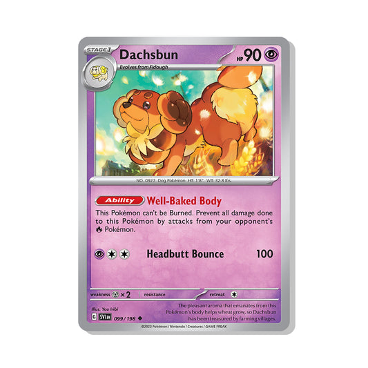 Dachsbun Pokémon Scarlet & Violet - Reverse Holo kaart | Engels