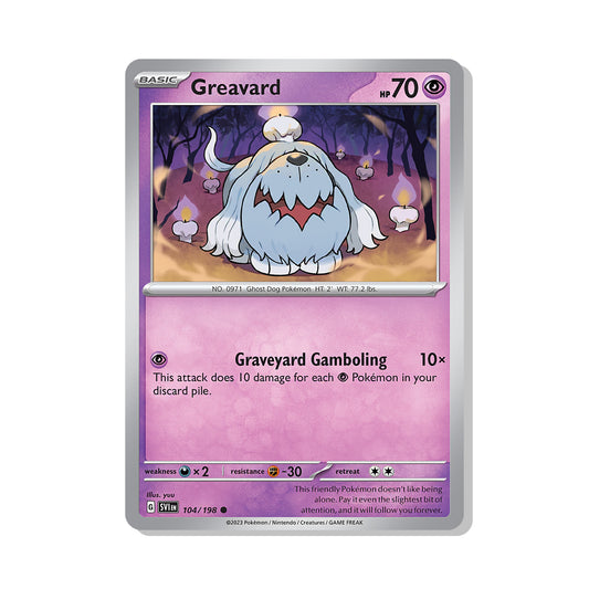 Greavard Pokémon Scarlet & Violet - Reverse Holo kaart | Engels