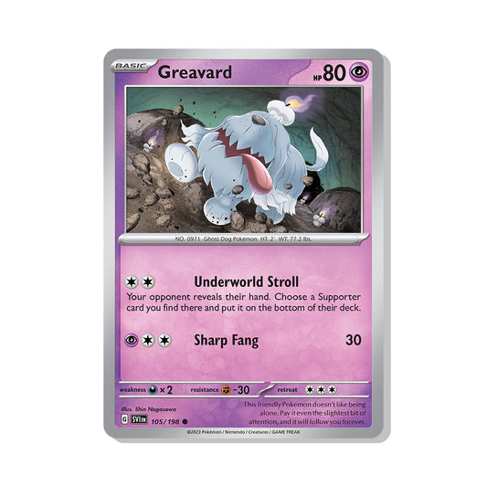 Greavard Pokémon Scarlet & Violet - Normal kaart | Engels