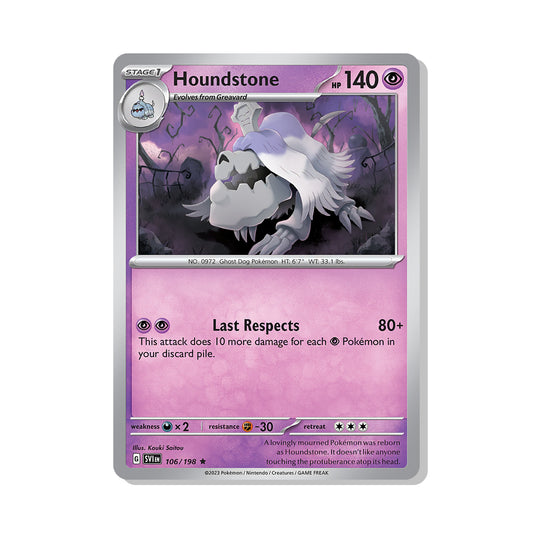 Houndstone Pokémon Scarlet & Violet - Reverse Holo kaart | Engels