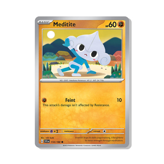 Meditite Pokémon Scarlet & Violet - Normal kaart | Engels