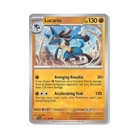 Lucario Pokémon Scarlet & Violet - Reverse Holo kaart | Engels