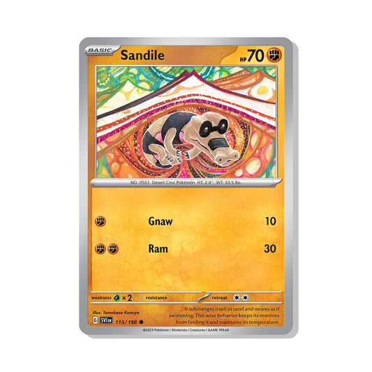 Sandile Pokémon Scarlet & Violet - Reverse Holo kaart | Engels