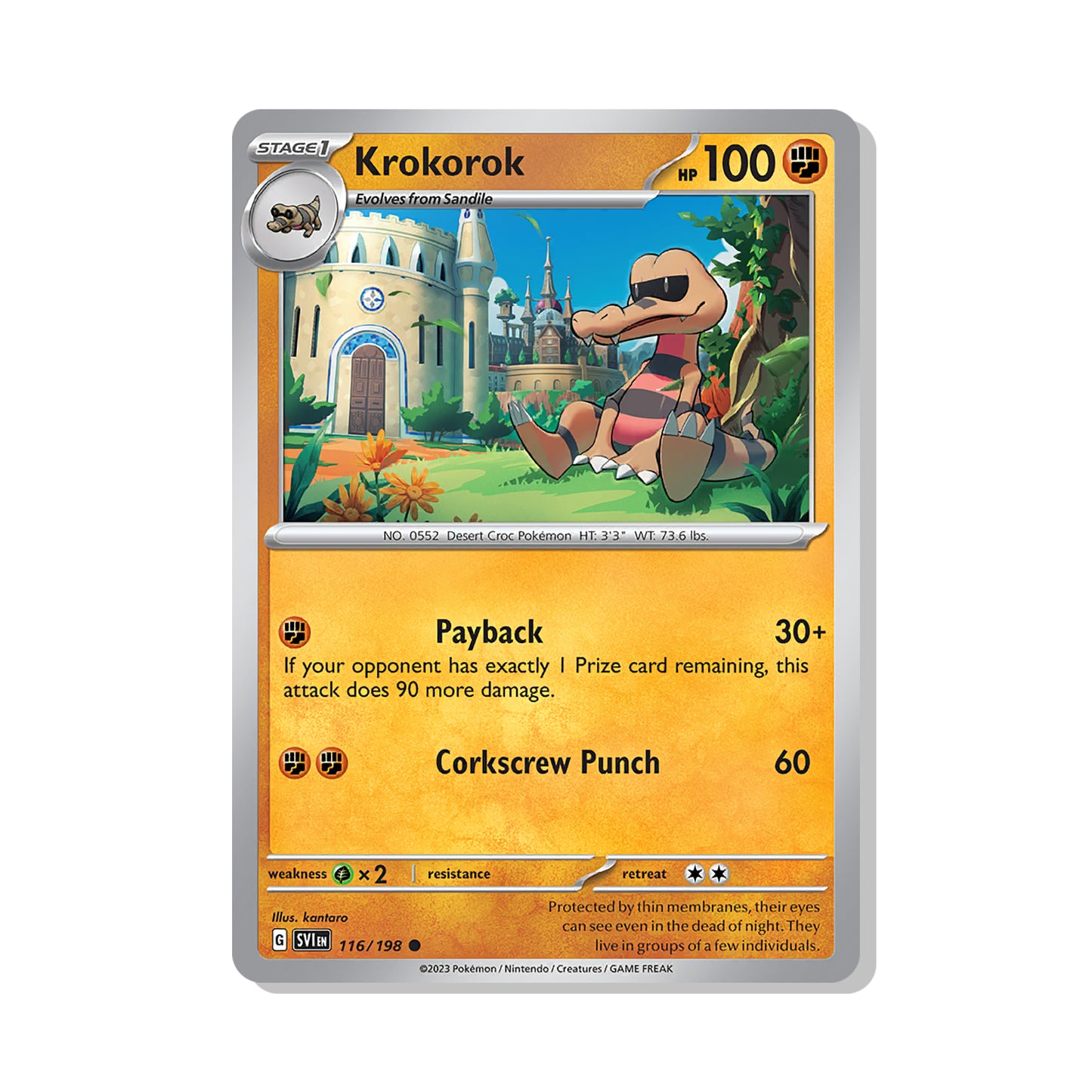 Krokorok Pokémon Scarlet & Violet - Normal kaart | Engels