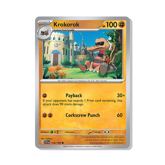 Krokorok Pokémon Scarlet & Violet - Normal kaart | Engels