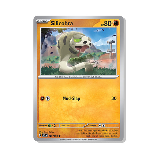 Silicobra Pokémon Scarlet & Violet - Reverse Holo kaart | Engels