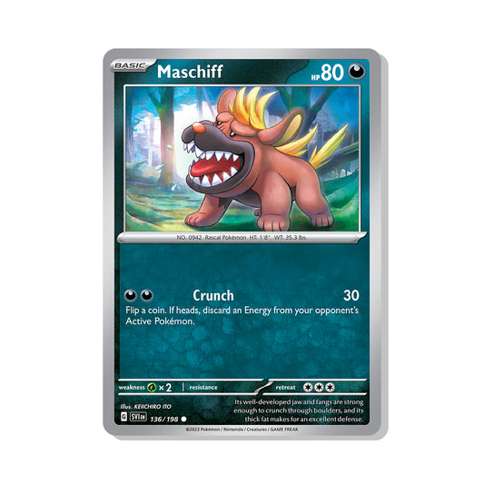 Maschiff Pokémon Scarlet & Violet - Reverse Holo kaart | Engels