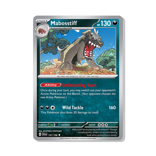 Mabosstiff Pokémon Scarlet & Violet - Reverse Holo kaart | Engels