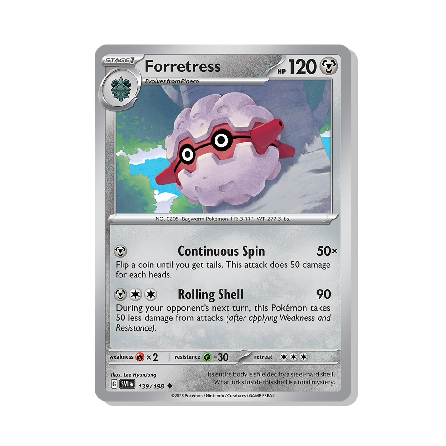 Forretress Pokémon Scarlet & Violet - Normal kaart | Engels