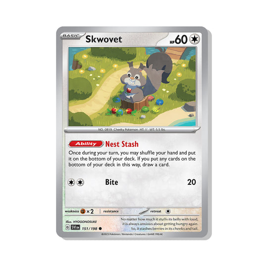 Skwovet Pokémon Scarlet & Violet - Normal kaart | Engels