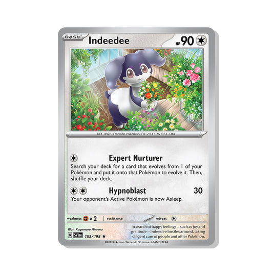 Indeedee Pokémon Scarlet & Violet - Holo kaart | Engels