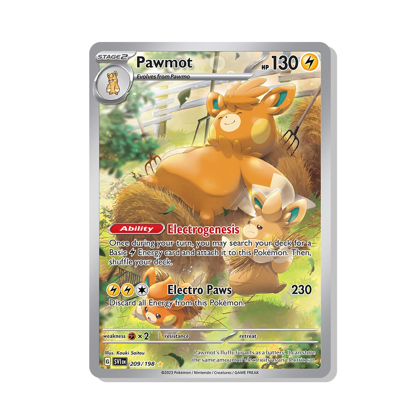 Pawmot Pokémon Scarlet & Violet - Full Art kaart | Engels