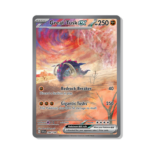 Great Tusk ex Pokémon Scarlet & Violet - Full Art, ex kaart | Engels