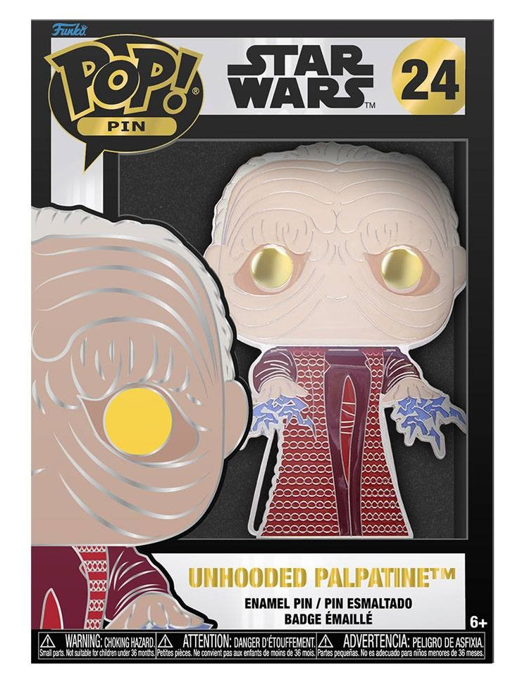 Funko POP! Pin Star Wars Unhooded Palpatine #024 Enamel Collectible Pin