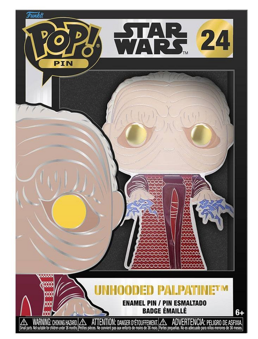 Funko POP! Pin Star Wars Unhooded Palpatine #024 Enamel Collectible Pin