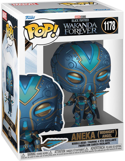 Funko Pop Marvel Black Panther Wakanda Forever Aneka (Midnight Angel) #1178 Vinyl Bobble-Head