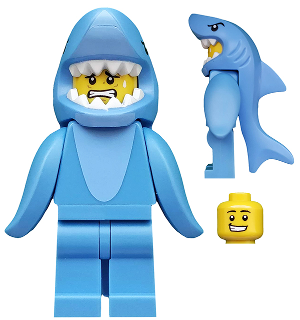 Minifig col240 - Shark Suit Guy, Series 15 (Minifigure Only without Stand and Accessories)