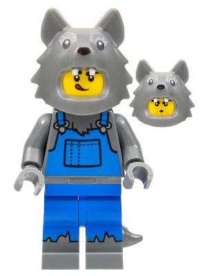 Minifig col405 - Wolf Costume, Series 23 (Minifigure Only without Stand and Accessories)