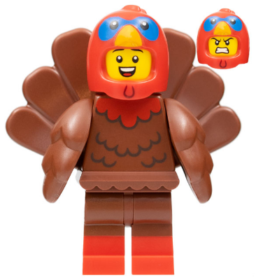 Minifig col406 - Turkey Costume, Series 23 (Minifigure Only without Stand and Accessories)