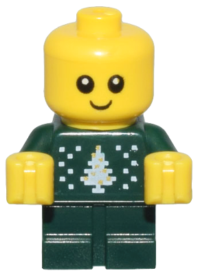 Minifig cty1823 - Baby - Dark Green Holiday Sweater
