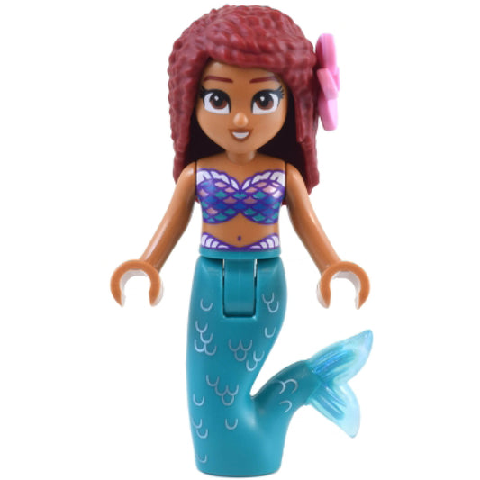 Ariel, Mermaid (Medium Nougat) - Mini Doll, Bright Pink Flower