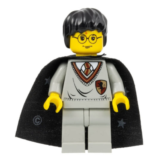 Harry Potter - Gryffindor Shield Torso, Light Gray Legs, Black Cape with Stars