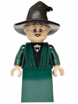 LEGO Harry Potter Professor Minerva McGonagall Minifiguur hp609 | Dark Green Robe