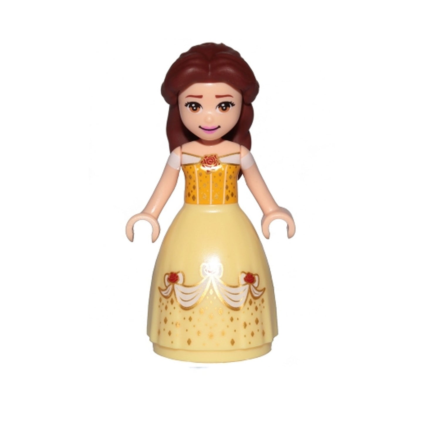 Belle - Dress with Red Roses, White Sleeves