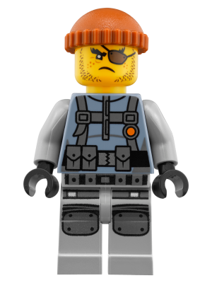 Minifig njo0356 - Shark Army Thug - Large Knee Plates