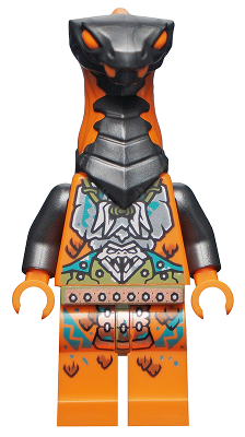 Minifig njo0735 - Boa Destructor - Breastplate Torso, Pearl Dark Gray Head