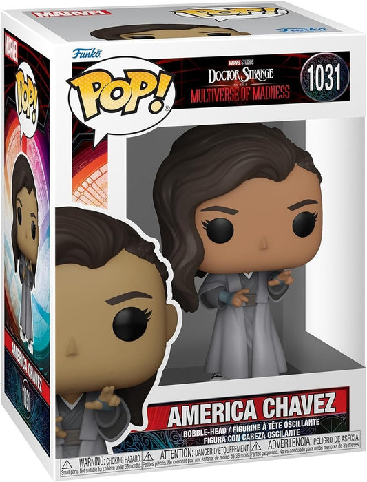 Funko Pop Marvel Doctor Strange in the Multiverse of Madness America Chavez #1031 Vinyl Bobble-Head