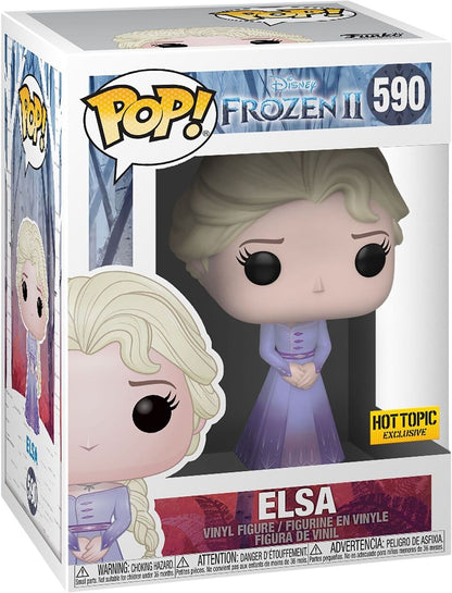 Funko Pop Disney Frozen 2 Elsa Purple Dress #590 Exclusive Vinyl Figure