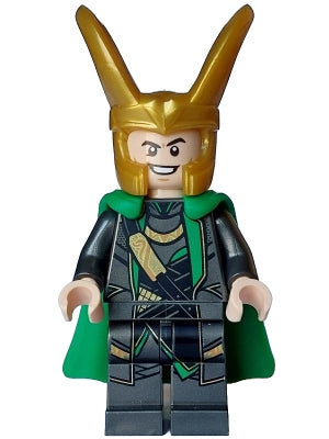 LEGO Marvel Loki – Pearl Dark Gray Suit met Flexibele Cape | sh0968