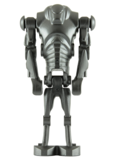 Minifig sw0092 - Super Battle Droid - Pearl Dark Gray, Wide Head