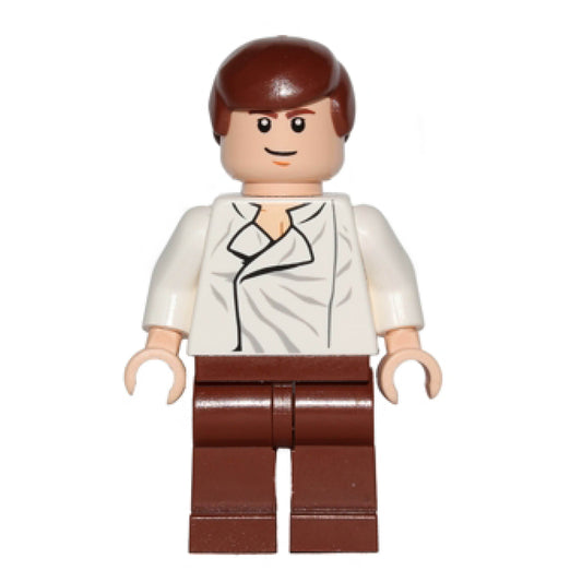 Han Solo - White Shirt with Wrinkles on Front, Reddish Brown Legs, Lopsided Grin