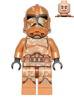 Minifig sw0606 - Clone Trooper (Phase 2) - Geonosis Camouflage, Scowl