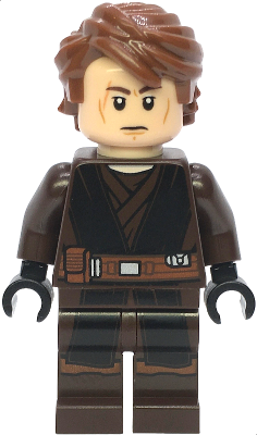 Lego Star Wars Anakin Skywalker - Dark Brown and Black Robe, Black Hands