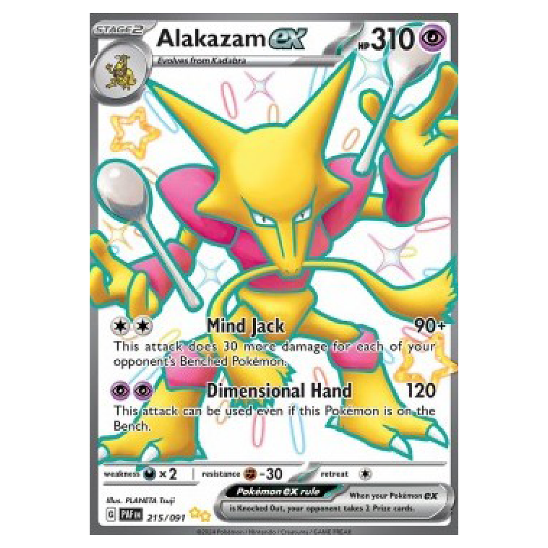 Pokemon TCG - Paldean fates - Alakazam ex 215/091 (PAF 215)