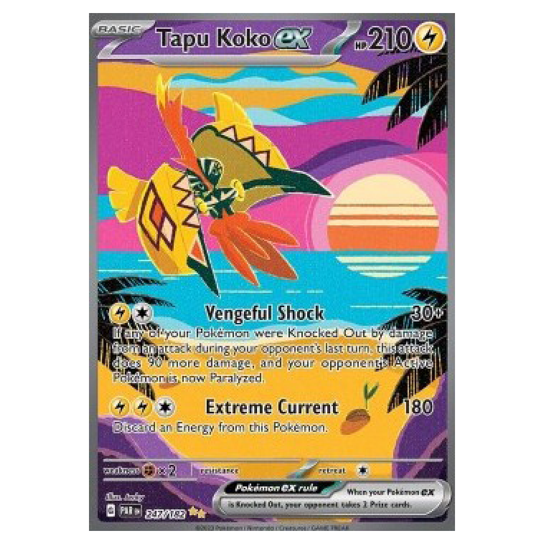 Pokemon TCG - Paradox Rift - Tapu Koko ex 247/182 (PAR 247)